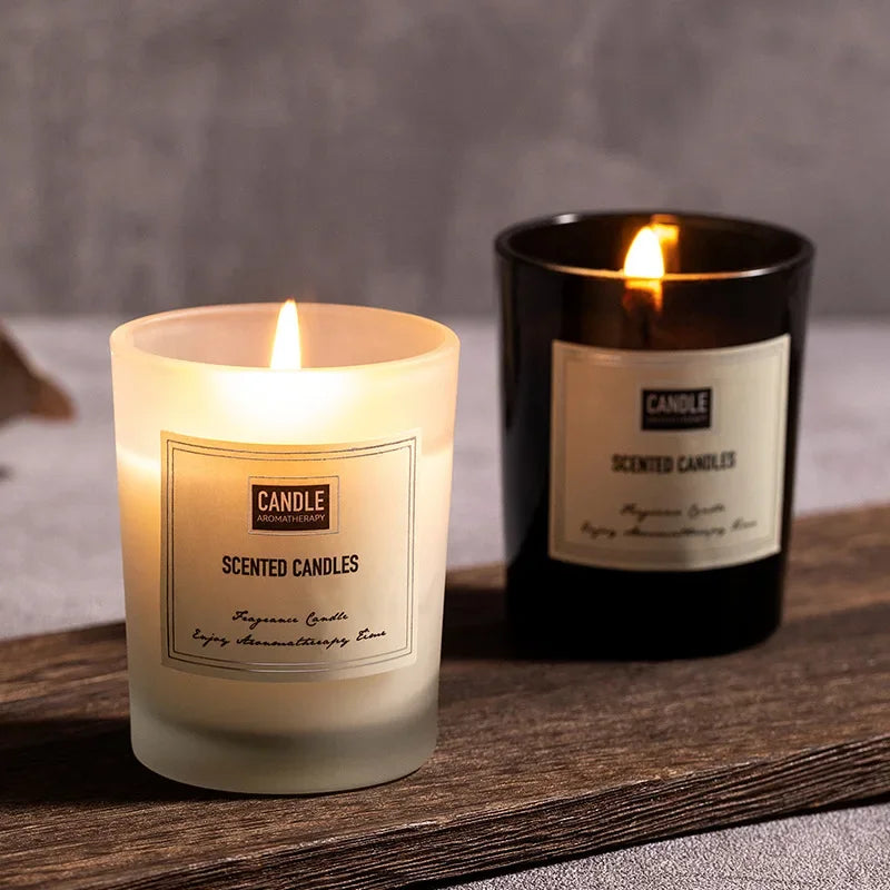 1Pc Modern European Plant Scent Aromatherapy Candle Living Room Bedroom Air Purification Enduring Fragrance Candle Cups Decor 0