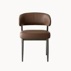Bruine Eetkamerstoel met Kunstleren Bekleding en Stalen Frame-Stoel-Areamas-Bruin-Areamas