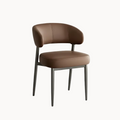 Bruine Eetkamerstoel met Kunstleren Bekleding en Stalen Frame-Stoel-Areamas-Bruin-Areamas