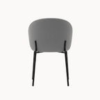 Donkergrijze Keukenstoel met Rugleuning en Metalen Frame-Stoel-Areamas-Donkergrijs-Areamas