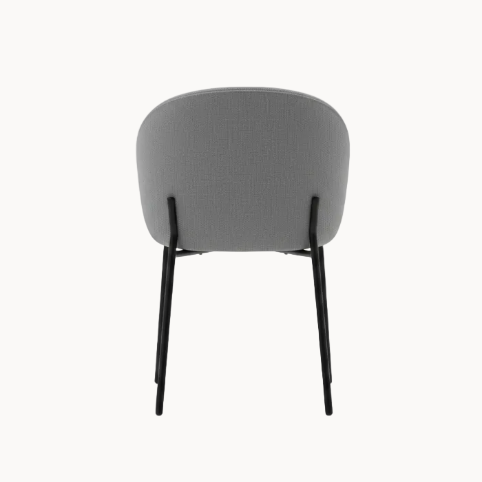 Donkergrijze Keukenstoel met Rugleuning en Metalen Frame-Stoel-Areamas-Donkergrijs-Areamas