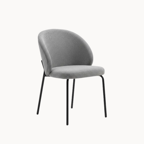 Donkergrijze Keukenstoel met Rugleuning en Metalen Frame-Stoel-Areamas-Donkergrijs-Areamas