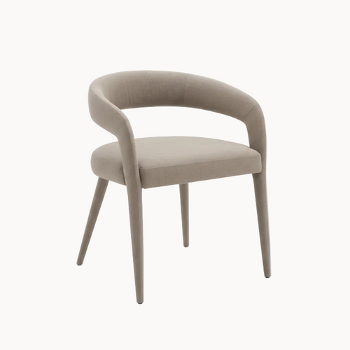 Grijze Eetkamerfauteuil met Gestoffeerde Armleuningen-Stoel-Areamas-Grijs-Areamas