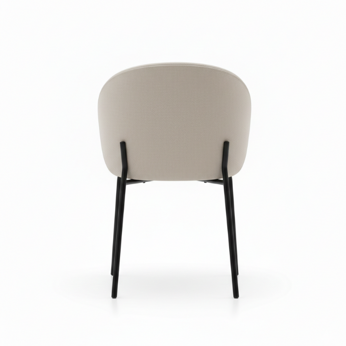 Moderne Keukenstoel met Rugleuning – Minimalistisch Design-Stoel-Areamas-Ivoor-Areamas