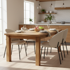 Moderne Keukenstoel met Rugleuning – Minimalistisch Design-Stoel-Areamas-Ivoor-Areamas