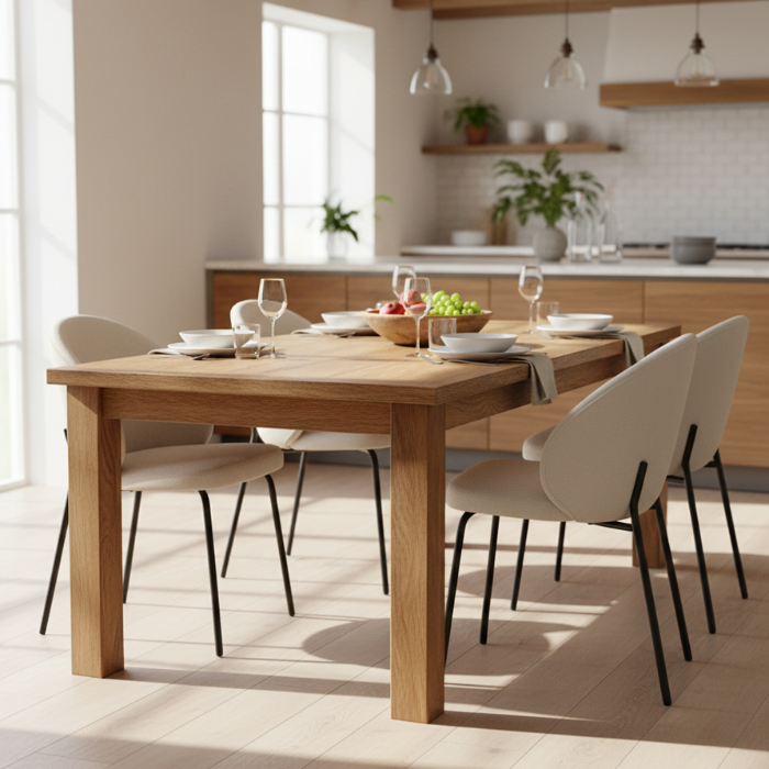 Moderne Keukenstoel met Rugleuning – Minimalistisch Design-Stoel-Areamas-Ivoor-Areamas