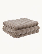 Plaid Wave – Taupe Deken van Katoen/Polyester-Fleece Dekens-Areamas-Areamas