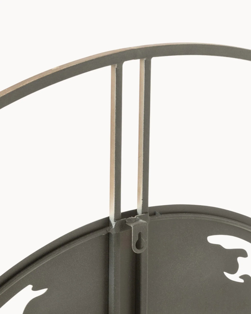 Wereldkaart Wandklok van Metaal – Donkerbruin-Wall Clock-Areamas-Areamas