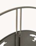 Wereldkaart Wandklok van Metaal – Donkerbruin-Wall Clock-Areamas-Areamas