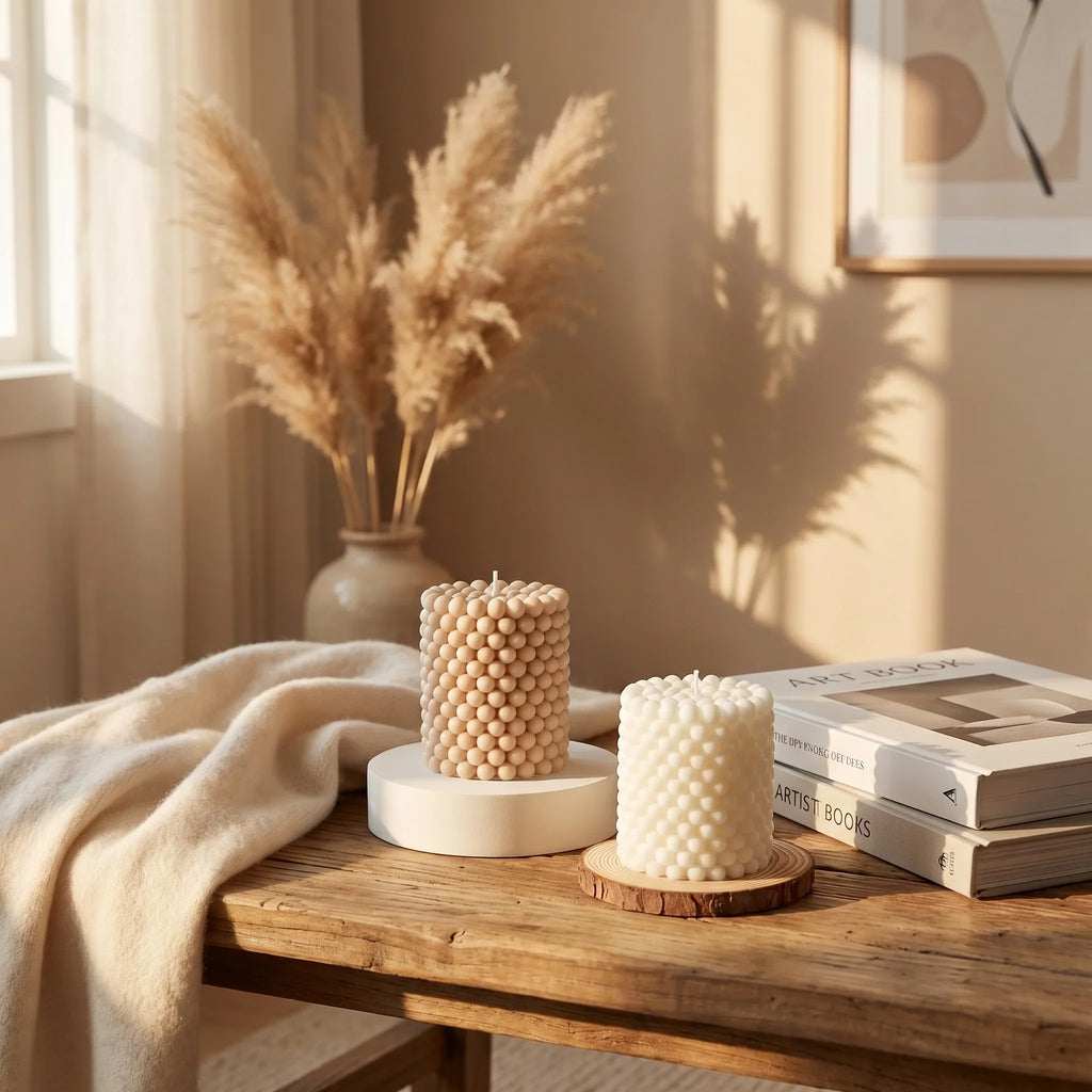 Nordic Bubble Kaars Cilinder Design
